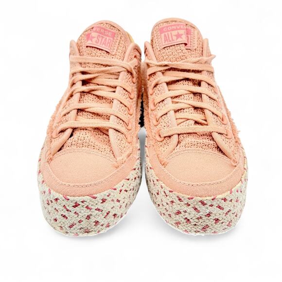 Chuck Taylor Platform Espadrille Shoes‎ Women 5.5 All Star Rose Gold Free People - Picture 2 of 10